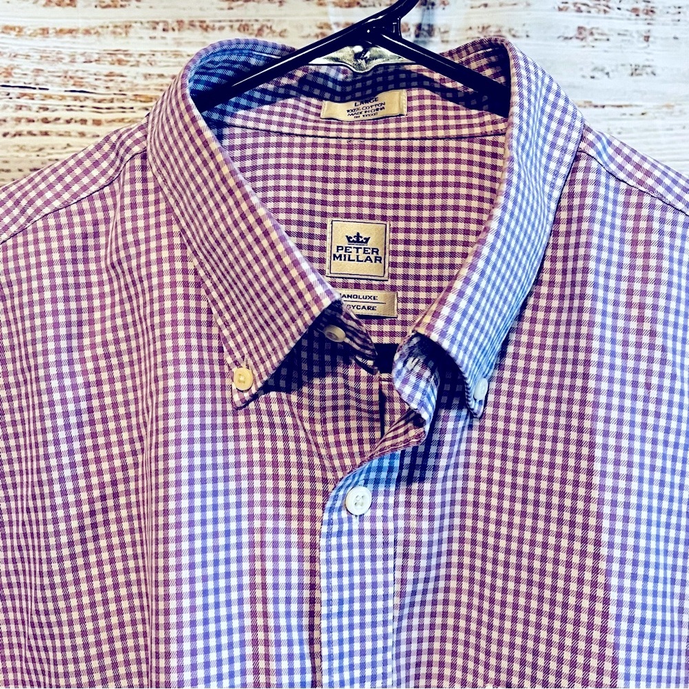 Peter‎ Millar Purple Casual Button Down Shirt